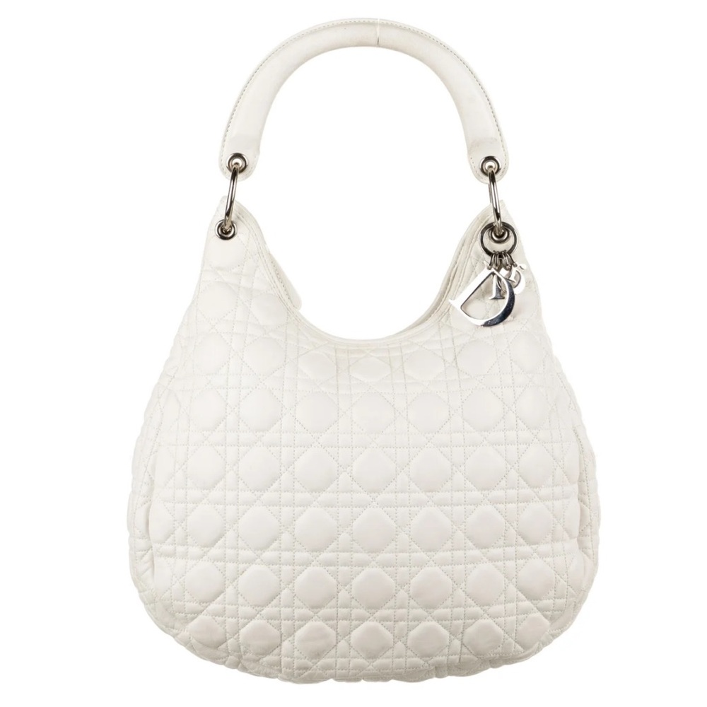 AUTHENTIC CHRISTIAN DIOR Leather Cannage Hobo